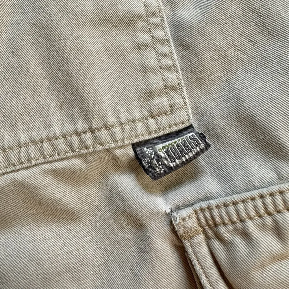 Vintage 90s Levi’s Silver Tab Beige Multi Pocket Cargo Shorts Men’s Size 33